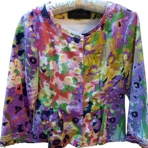 Elie Tahari Floral Blazer Jacket